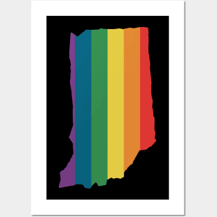 Indiana State Rainbow Posters and Art